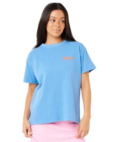 Rip Curl Women's Aloha Printed Relaxed Fit T-shirt In Blue