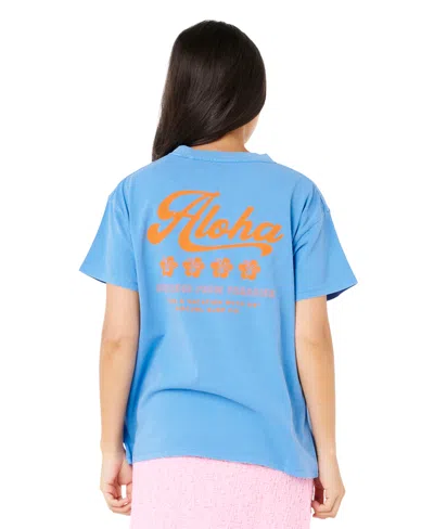 Rip Curl Women's Aloha Printed Relaxed Fit T-shirt In Blue