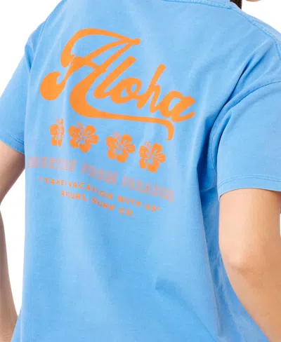Rip Curl Women's Aloha Printed Relaxed Fit T-shirt In Blue