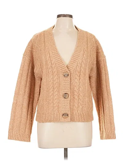Pre-owned Lucky Brand Cardigan Sweater In Brown