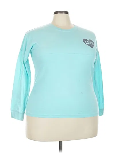 Pre-owned Xersion 3/4 Sleeve T-shirt In Blue