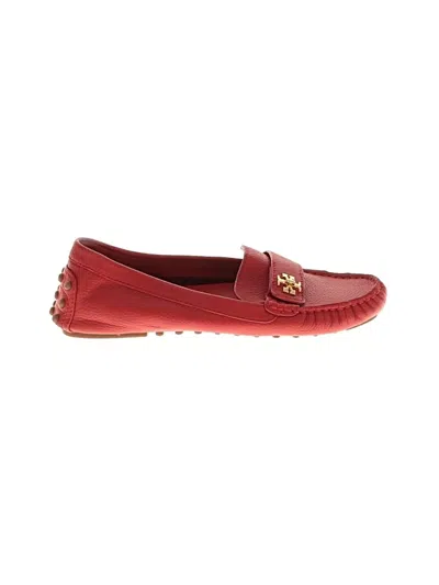 Pre-owned Tory Burch Flats In Red