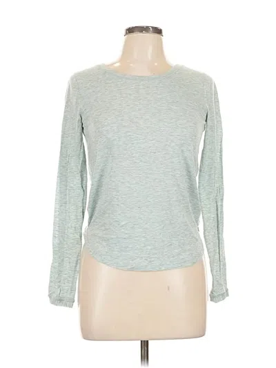Pre-owned Lululemon Athletica Long Sleeve Top Green Crew Neck Tops