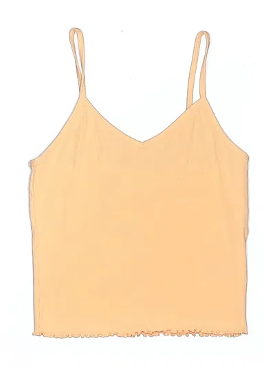 H&m Tank Top Yellow Halter Neckline Tops In Yellow