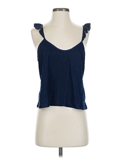 Pre-owned Victoria's Secret Tank Top Blue Halter Neckline Tops