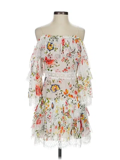 Pre-owned Alice And Olivia Alice + Olivia Cocktail Dress In White