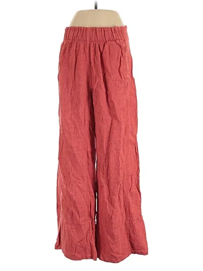 Pre-owned Free People Linen Pants In Pink