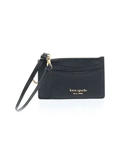 Pre-owned Kate Spade New York Leather Wristlet In Black