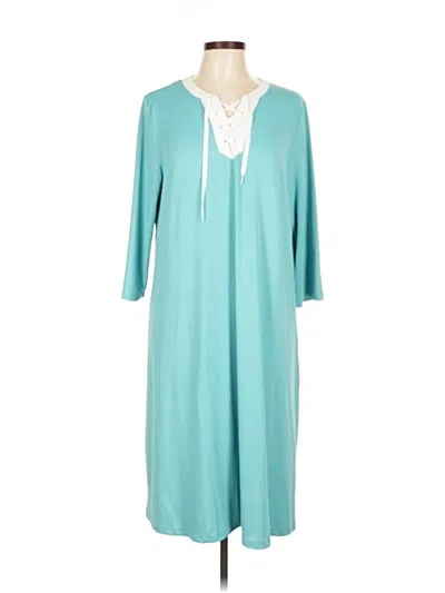 Pre-owned Cuddl Duds Casual Dress In Blue