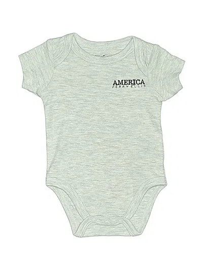 Pre-owned Perry Ellis Babies' Short Sleeve Onesie In Green