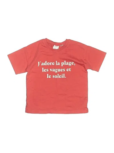 Pre-owned Zara Kids' Short Sleeve T-shirt In Red