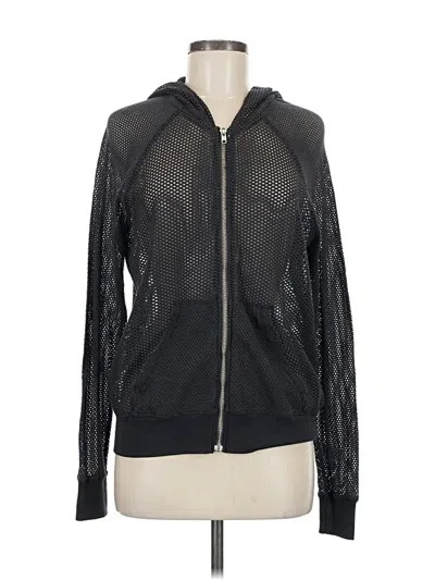 Pre-owned Michael Stars Zip Up Hoodie In Black