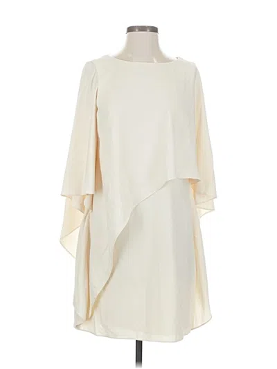 Pre-owned Halston Heritage Cocktail Dress In White