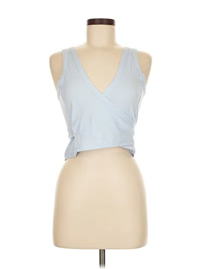 Pre-owned Lululemon Athletica Tank Top Blue Plunge Neckline Tops