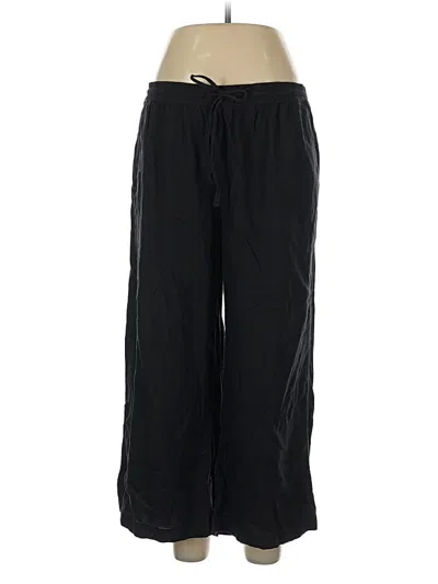 Pre-owned Caslon Linen Pants In Black