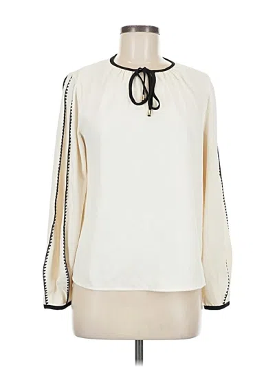 Pre-owned Motf Long Sleeve Blouse In White