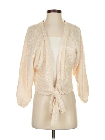 Pre-owned Papaya Cardigan Sweater In White