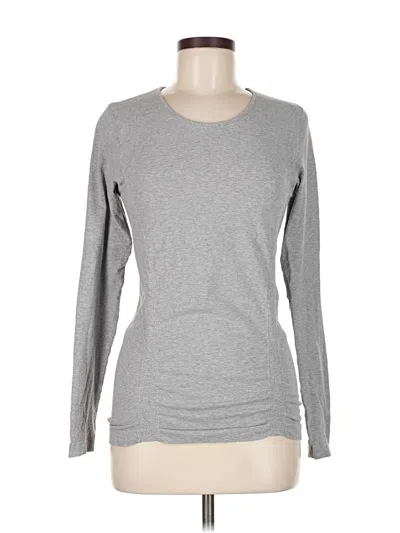 Pre-owned Athleta Long Sleeve T-shirt In Gray