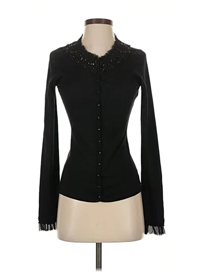 Pre-owned Elie Tahari Cardigan Sweater In Black