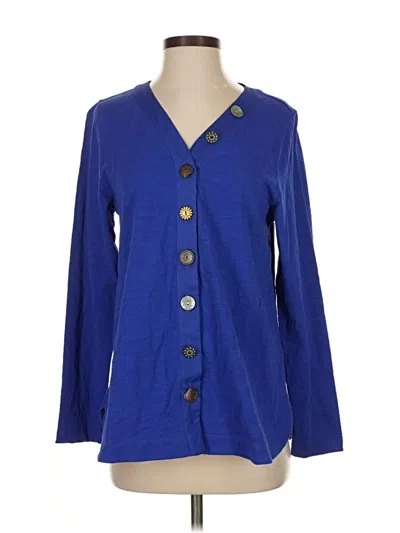 Pre-owned Soft Surroundings Cardigan Sweater In Blue