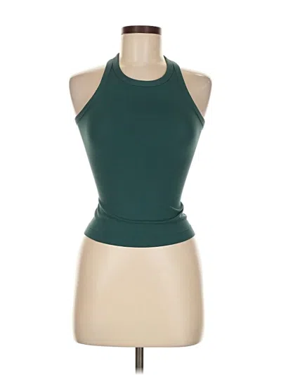 Pre-owned Lululemon Athletica Tank Top Teal Halter Neckline Tops In Blue