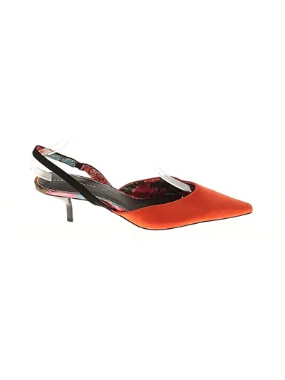 Pre-owned Trafaluc By Zara Heels In Orange