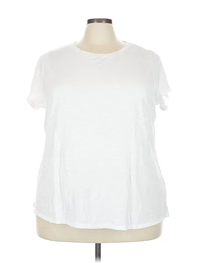 Pre-owned Belle By Kim Gravel Short Sleeve T-shirt In White