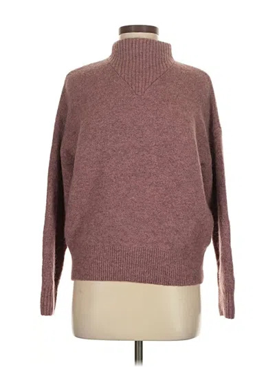 Pre-owned Madewell Turtleneck Sweater In Burgundy
