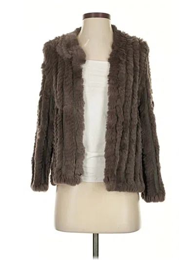 Pre-owned Heartloom Faux Fur Jacket In Brown