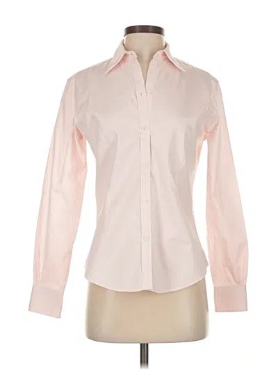Pre-owned Brooks Brothers 346 Long Sleeve Blouse In Pink