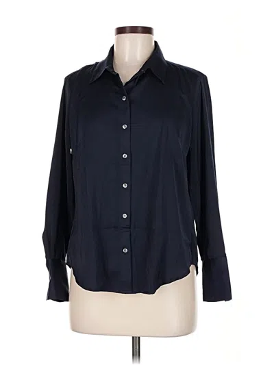 Pre-owned Banana Republic Factory Store Long Sleeve Blouse In Black