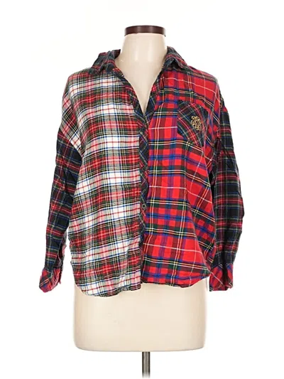 Pre-owned Polo Ralph Lauren Long Sleeve Button Down Shirt In Red