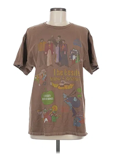Pre-owned Junk Food Short Sleeve T-shirt In Brown