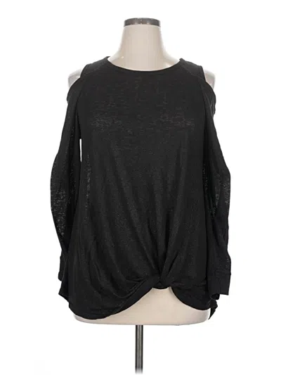 Pre-owned Umgee Long Sleeve Top Black Cold Shoulder Neckline Tops