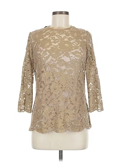 Pre-owned Boden 3/4 Sleeve Blouse In Brown