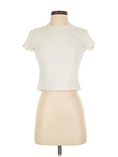 Pre-owned Uniqlo Short Sleeve Turtleneck In White