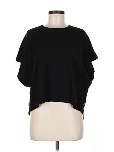 Pre-owned Love Token Poncho In Black