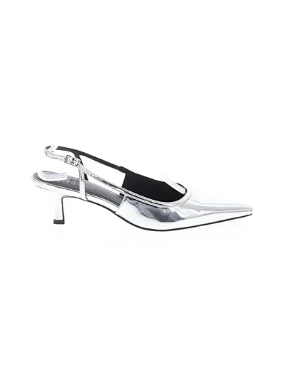Pre-owned Asos Design Sandals In Silver