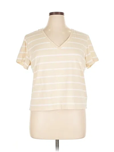Pre-owned Athleta Short Sleeve T-shirt In White