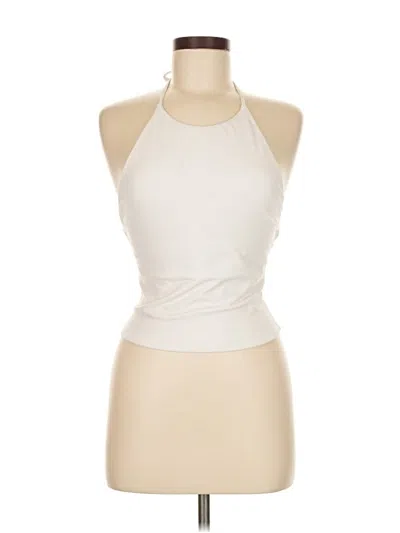 Pre-owned Garage Tank Top Ivory Halter Neckline Tops In White