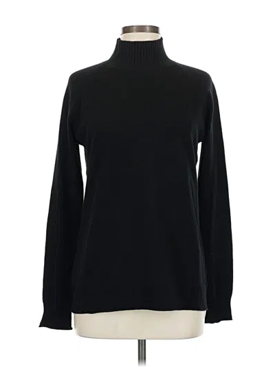 Pre-owned Theory Cashmere Pullover Sweater In Black