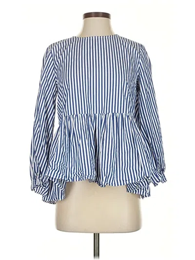 Pre-owned Pomander Place 3/4 Sleeve Blouse In Blue