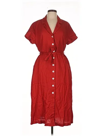 Quince Casual Dress In Burgundy