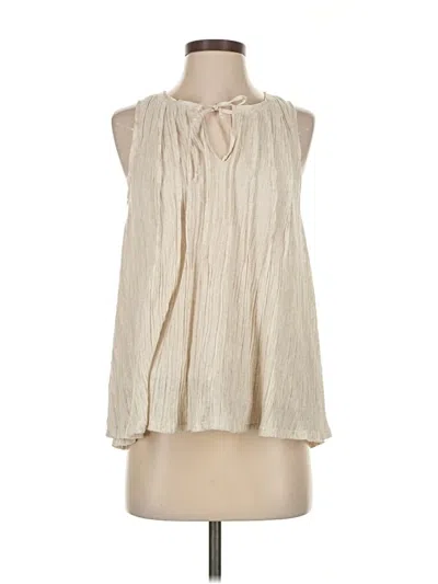 Pre-owned Meadow Rue Sleeveless Blouse In White