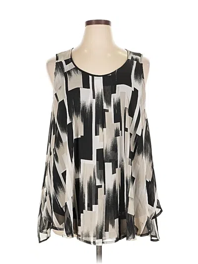 Pre-owned Roz & Ali Sleeveless Blouse In Silver