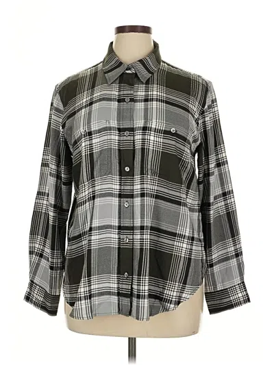 Pre-owned Banana Republic Factory Store 3/4 Sleeve Button Down Shirt In Gray