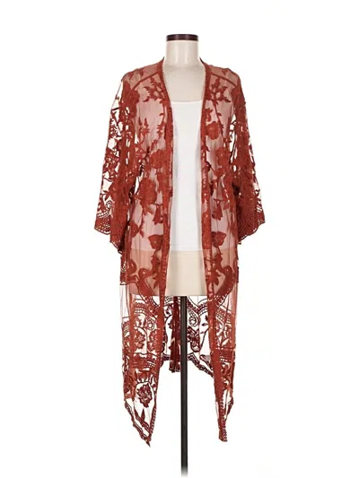 Pre-owned She + Sky Kimono In Red