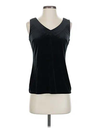 Pre-owned Charter Club Sleeveless Top Black V Neck Tops