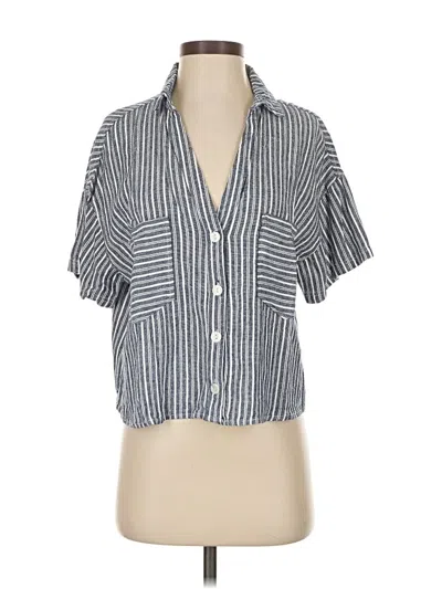 Pre-owned Laundry By Shelli Segal Short Sleeve Blouse In Gray