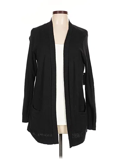 Pre-owned Croft & Barrow Cardigan Sweater In Black